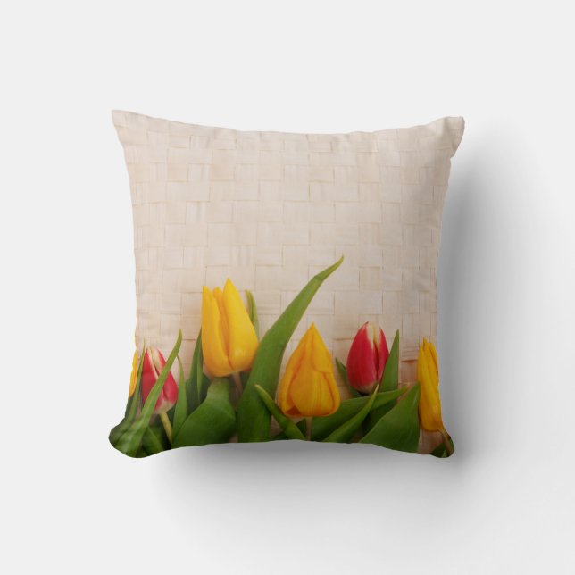Spring Tulips Cushion (Front)