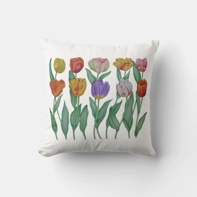 Spring Tulips Cushion (Front)