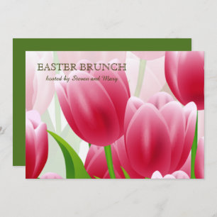 Spring Tulips Custom Easter Brunch Invitation