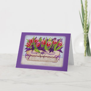 Spring Tulips Easter Card
