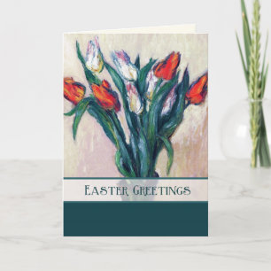 Spring Tulips. Fine Art Easter Custom Card