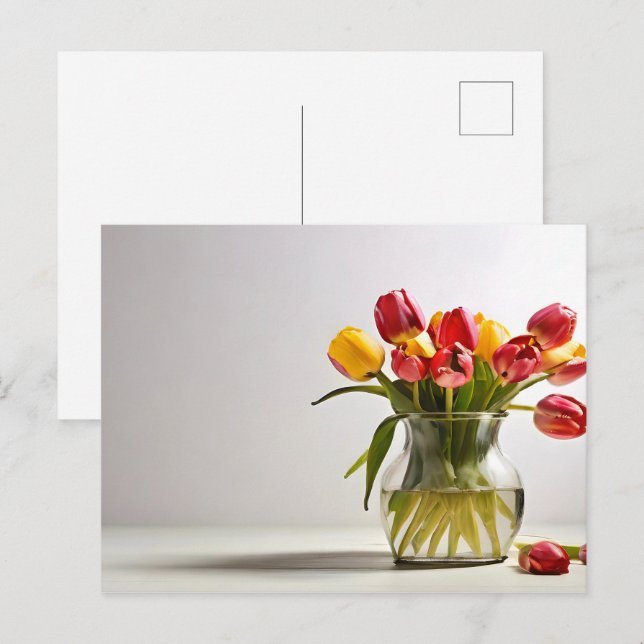 Spring tulips for Valentines day Postcard (Front/Back)