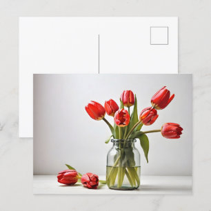 Spring tulips for Valentines day Postcard