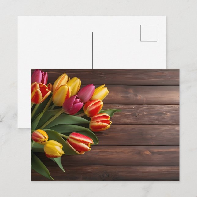 Spring tulips for Valentines day Postcard (Front/Back)