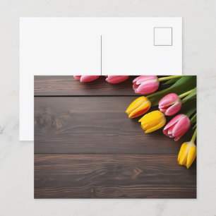 Spring tulips for Valentines day Postcard