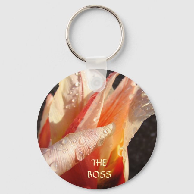 SPRING TULIPS Key chains THE BOSS Keychain (Front)