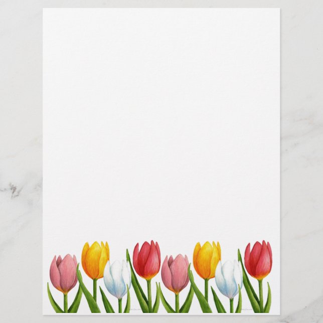 Spring Tulips Letterhead (Front)