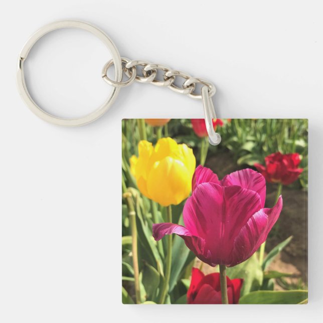 Spring Tulips, Oregon Key Ring (Front)