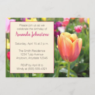 Spring Tulips Party Invitation