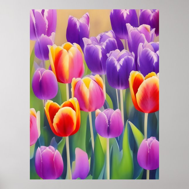 Spring Tulips Poster (Front)