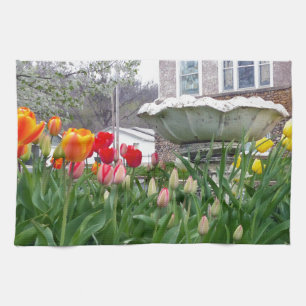 Spring Tulips Tea Towel