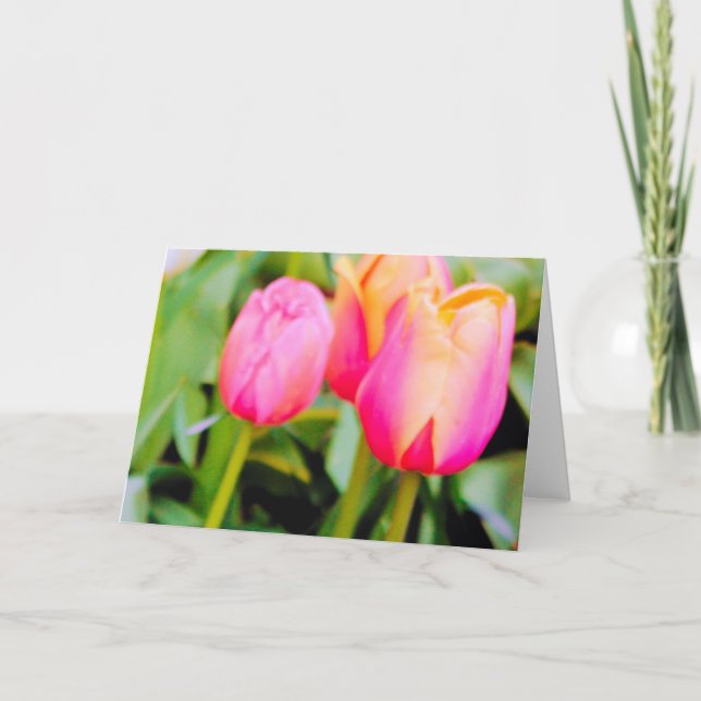 SPRING TULIPS THANK YOU CARD (Front)