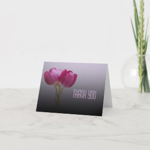 Spring Tulips Thank You Note Card