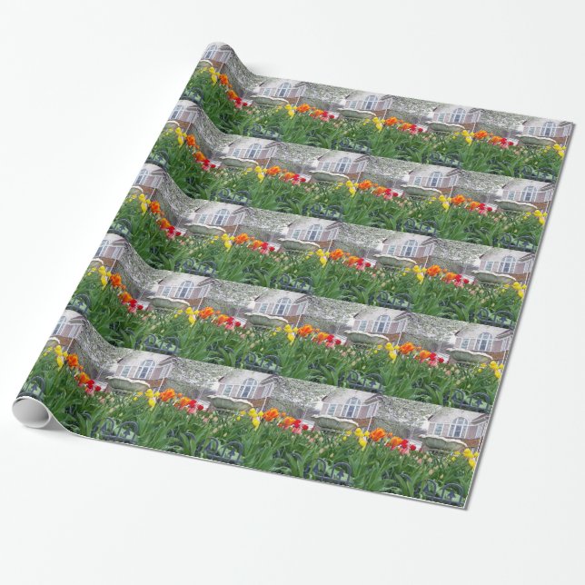 Spring Tulips Wrapping Paper (Unrolled)