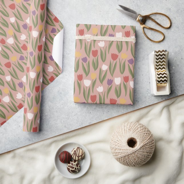 Spring Tulips Wrapping Paper (Crafts)
