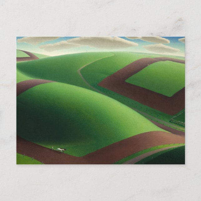 Spring Turning, 1936 by Grant Wood Postcard (Front)