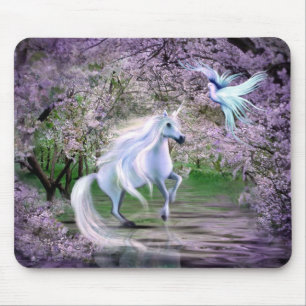 Spring Unicorn fantasy Mouse Pad