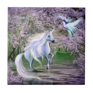 Spring Unicorn fantasy Tile