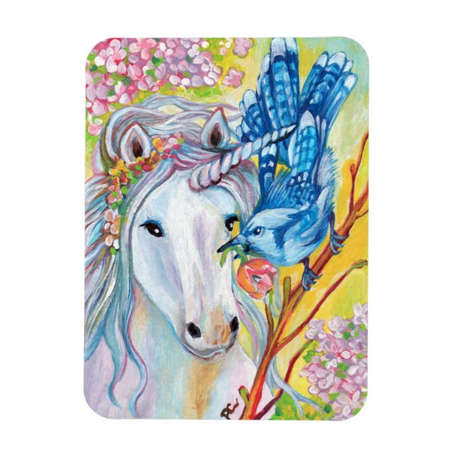 Spring Unicorn Magnet (Vertical)
