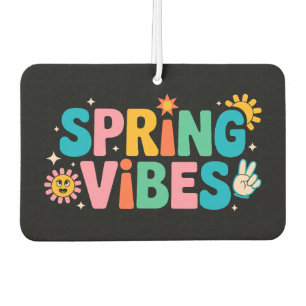 Spring Vibes – Cute & Colourful Seasonal Lettering Car Air Freshener