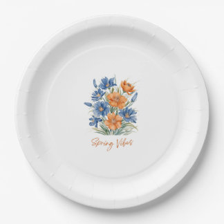Spring VIbes Paper Plate