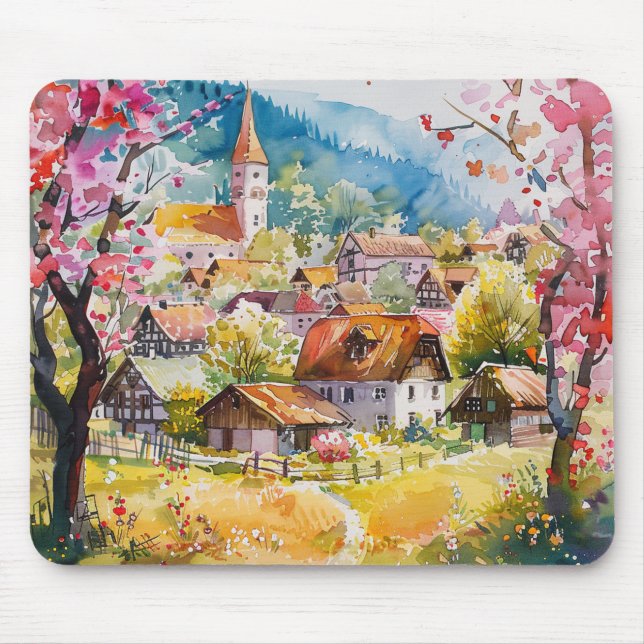Spring Village Mouse Pad (Front)