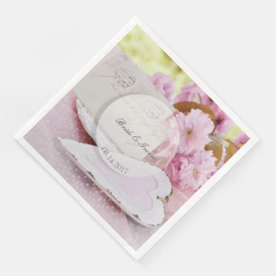Spring vintage flower loveletter napkin