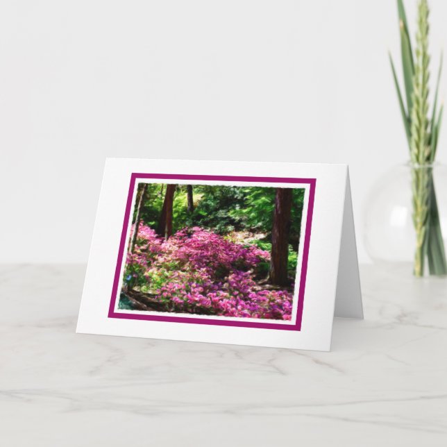 Spring Walk Blank Greeting Card (Front)