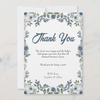 Spring Watercolor baby Shower Thank You Card