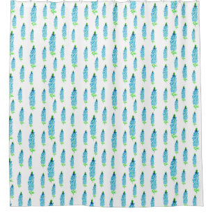  Spring Watercolor Bluebonnets Flowers Pattern   Shower Curtain