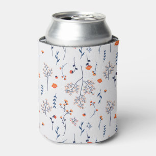 Spring Watercolor Botanical Blooming Seamless Can Cooler
