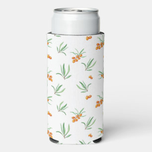 Spring Watercolor Botanical Blooming Seamless Seltzer Can Cooler