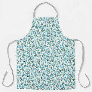 Spring. Watercolor floral pattern Apron