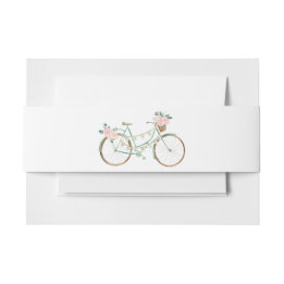 Spring Watercolor Floral Wedding Invitation Band Invitation Belly Band