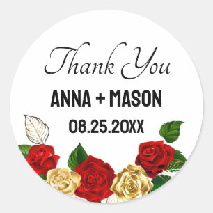 Spring watercolor flower classic round sticker