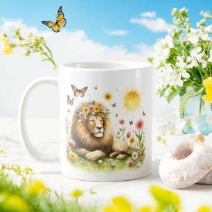 Spring Watercolor Lion - Kid Mug