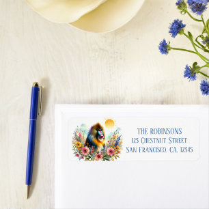 Spring Watercolor Mandrill Return Address Label