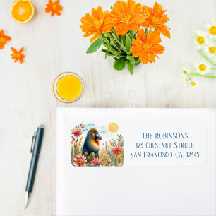 Spring Watercolor Mandrill Return Address Label