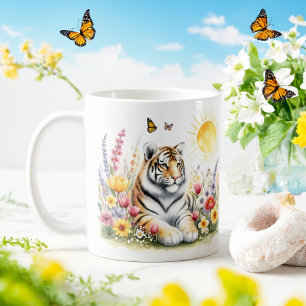 Spring Watercolor Tiger - Kid Mug