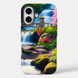 Spring Waterfall Flowers iPhone 16 Case