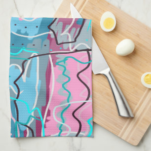 Spring Waters Abstract Print Tea Towel