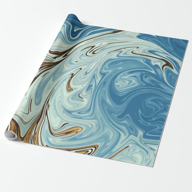 Spring Waves | Best colourful painting Wrapping Paper (Unrolled)