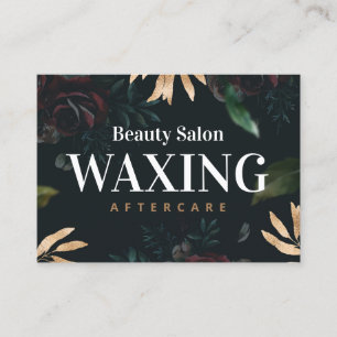 Spring Waxing Aftercare Instructions Business Card