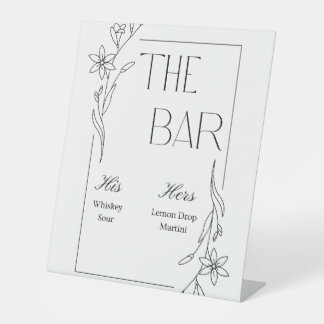 Spring Wedding Bar Sign