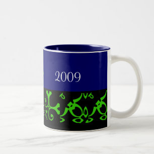 Spring Wedding Black & Blue Mug - Customisable