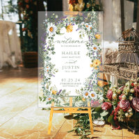 Spring Wedding Colourful Wildflower Floral Welcome