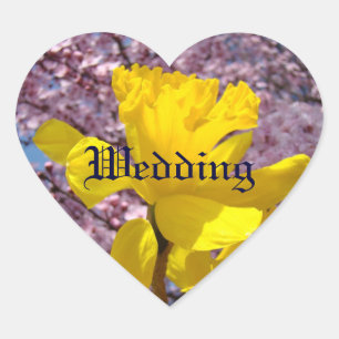 Spring Wedding Envelope Seals Daffodil Flowers