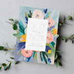 Spring Wedding Flower Bouquet Save the Date Foil Invitation Postcard<br><div class="desc">Floral wedding flower bouquet in a spring colour palette illustrated by Shelby Allison.</div>