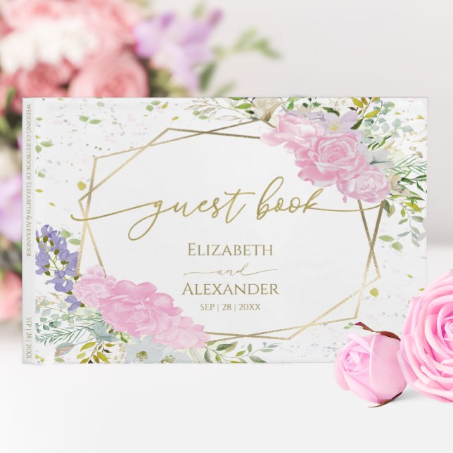 Spring Wedding Guest Book Pastel Colour Wildflower (Creator Uploaded)