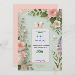 Spring wedding invitation